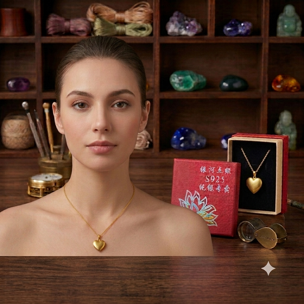 Timeless Golden Heart Locket Keepsake | Hand-Finished Jewelry | Luxury Boxed Heart Locket