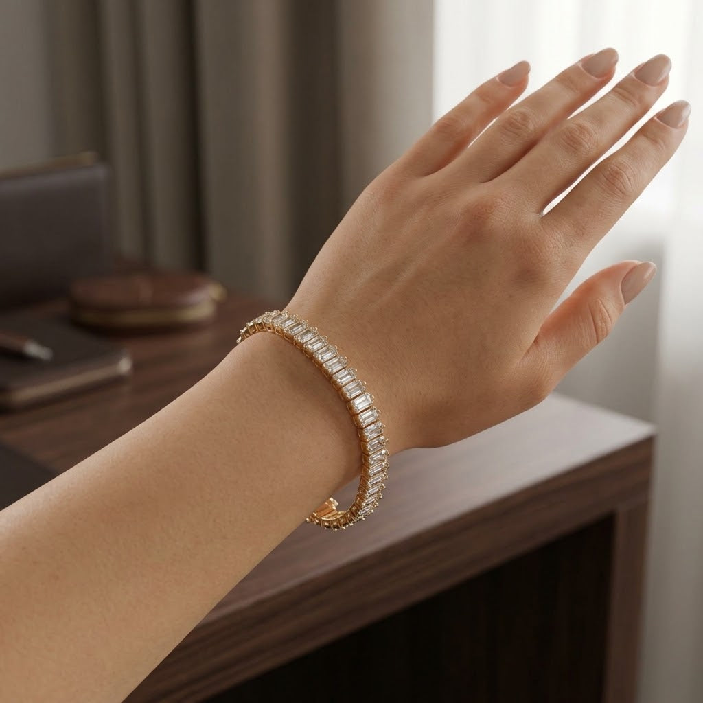 Sleek & Elegant Crystal Gemstone Bracelet in Signature Gift Box - Special Gift For Women