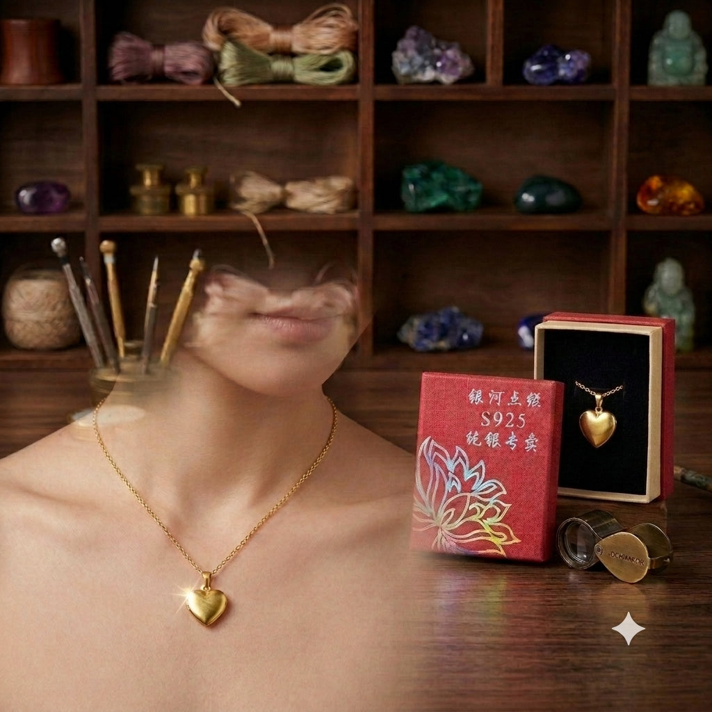 Timeless Golden Heart Locket Keepsake | Hand-Finished Jewelry | Luxury Boxed Heart Locket