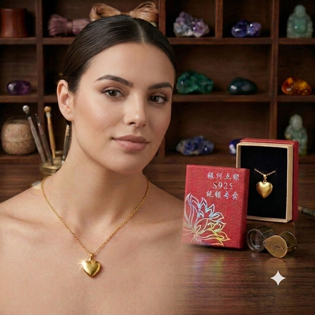 Timeless Golden Heart Locket Keepsake | Hand-Finished Jewelry | Luxury Boxed Heart Locket