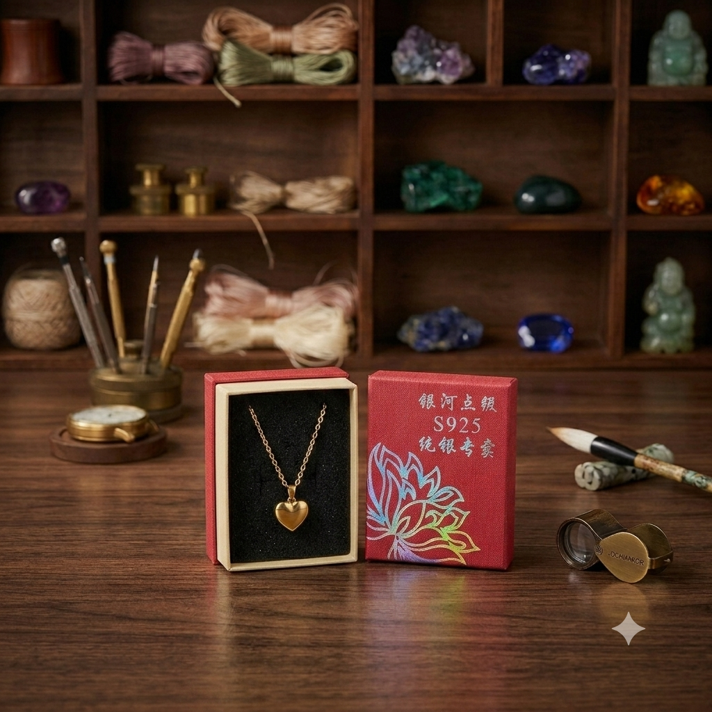 Timeless Golden Heart Locket Keepsake | Hand-Finished Jewelry | Luxury Boxed Heart Locket